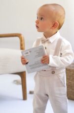 Komplet do chrztu dla chłopca Classic Beige - obrazek 3