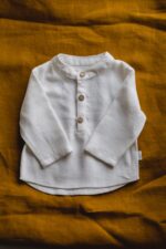 koszule dla chłopców eleganckie ze stójką na roczek chrzest lilen