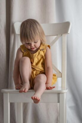 naturalne komplety na lato dla dziewczynek miodowe bawełniane lilen