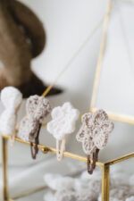 spineczki do włosów z włóczki handmade lilen