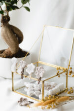 spinki do włosów dla dziewczynki handmade szydełkowe lilen