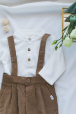 stylowy komplet chłopięcy Simplicity camel Lilen