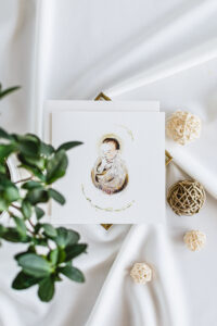 kartka-na-chrzest-maluszek-dzidzius-lilen karta na chrzest z dzidziusiem handmade lilen