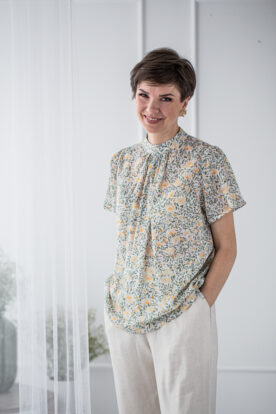 elegancka bluzka oliwkowa damska